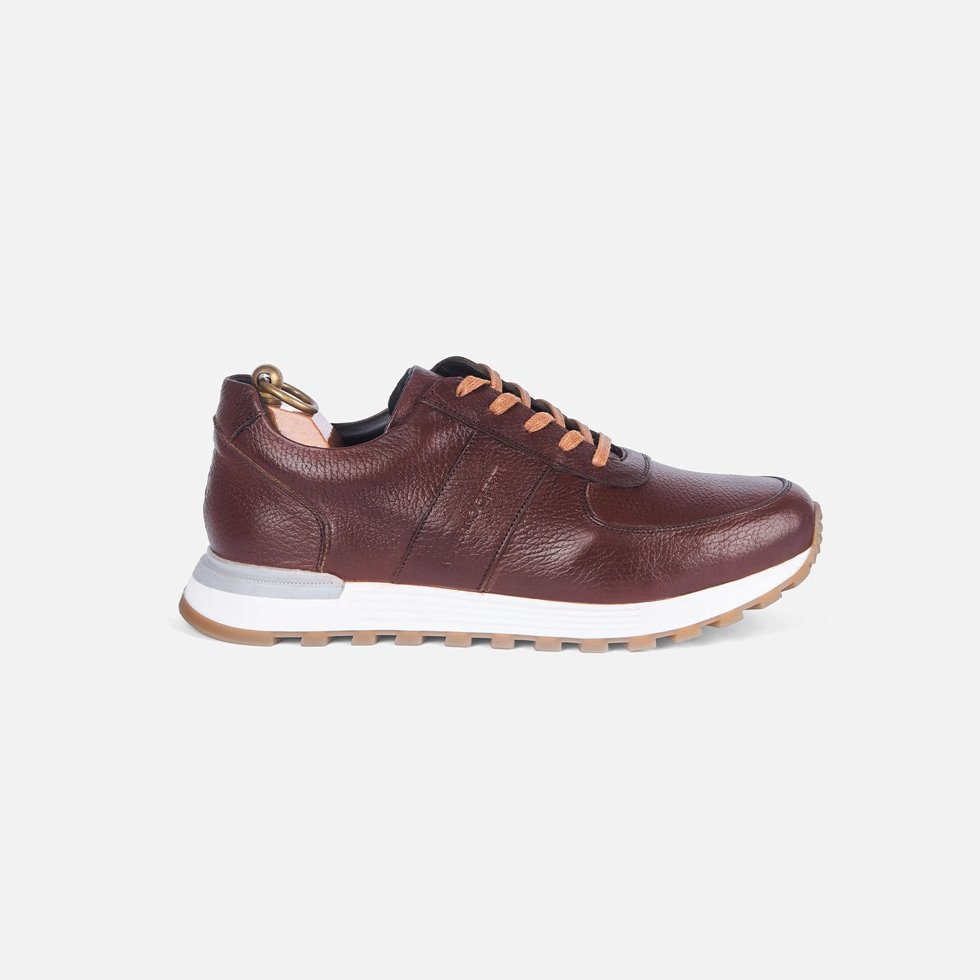 Sneakers Snider Vitto en cuir grainé Marron clair