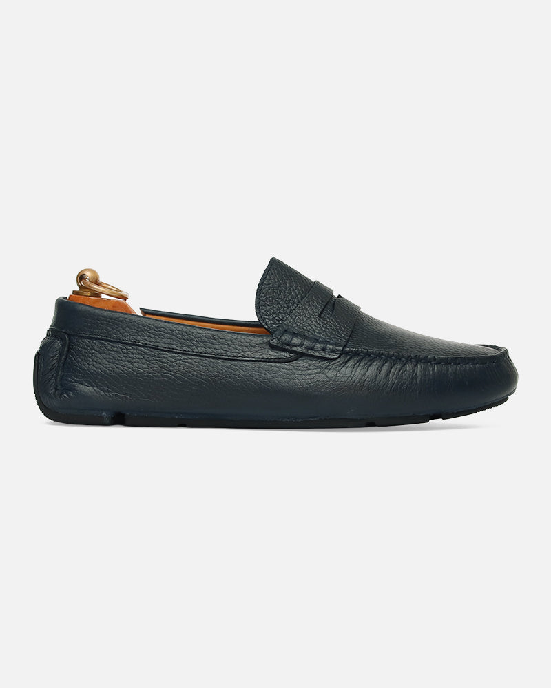 Mocassin Driver Cady Bleu Grainé