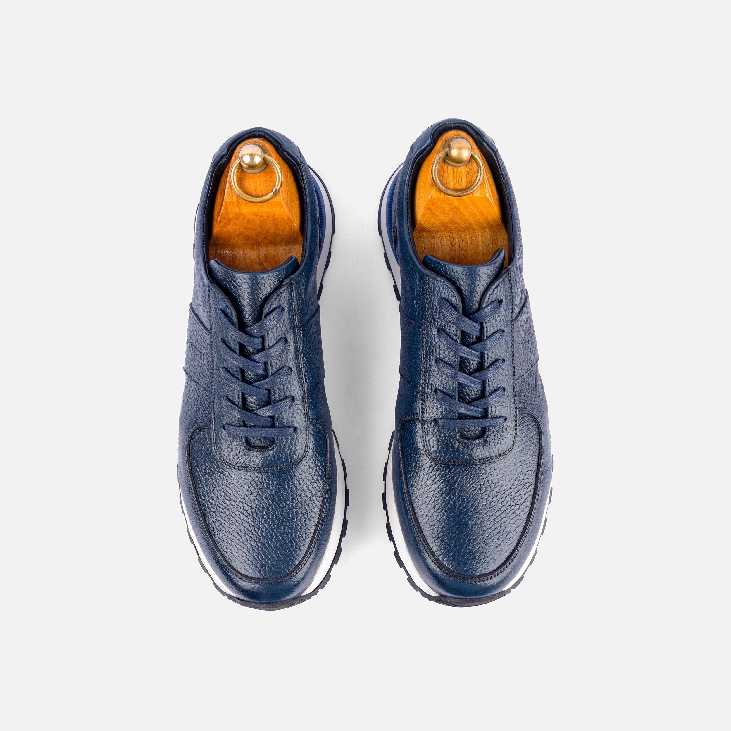 Sneakers Snider Vitto en cuir grainé Bleu
