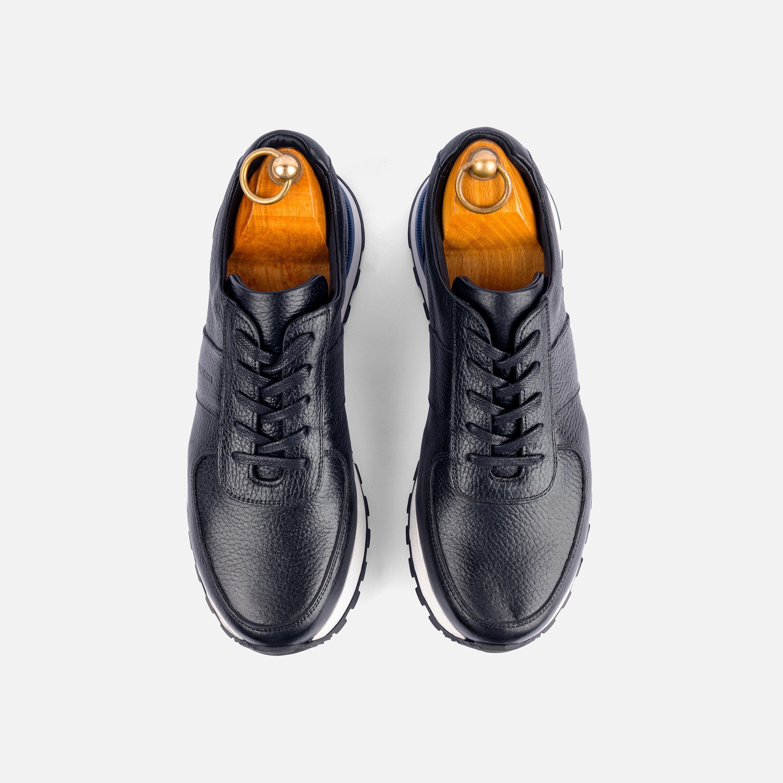 Sneakers Snider Vitto en cuir grainé Noir