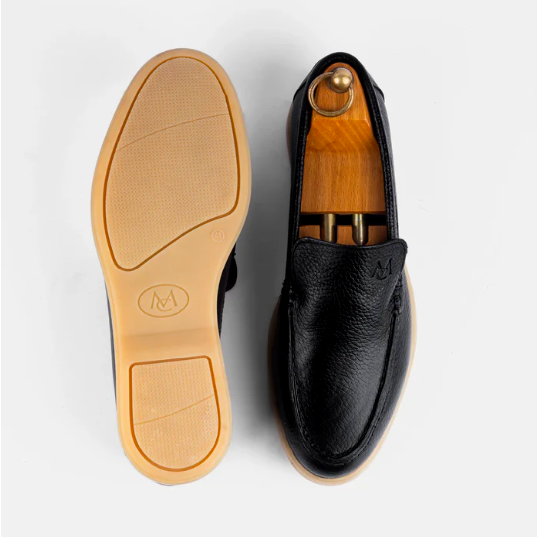 Mocassin City Walk Cuire Grainé Noir