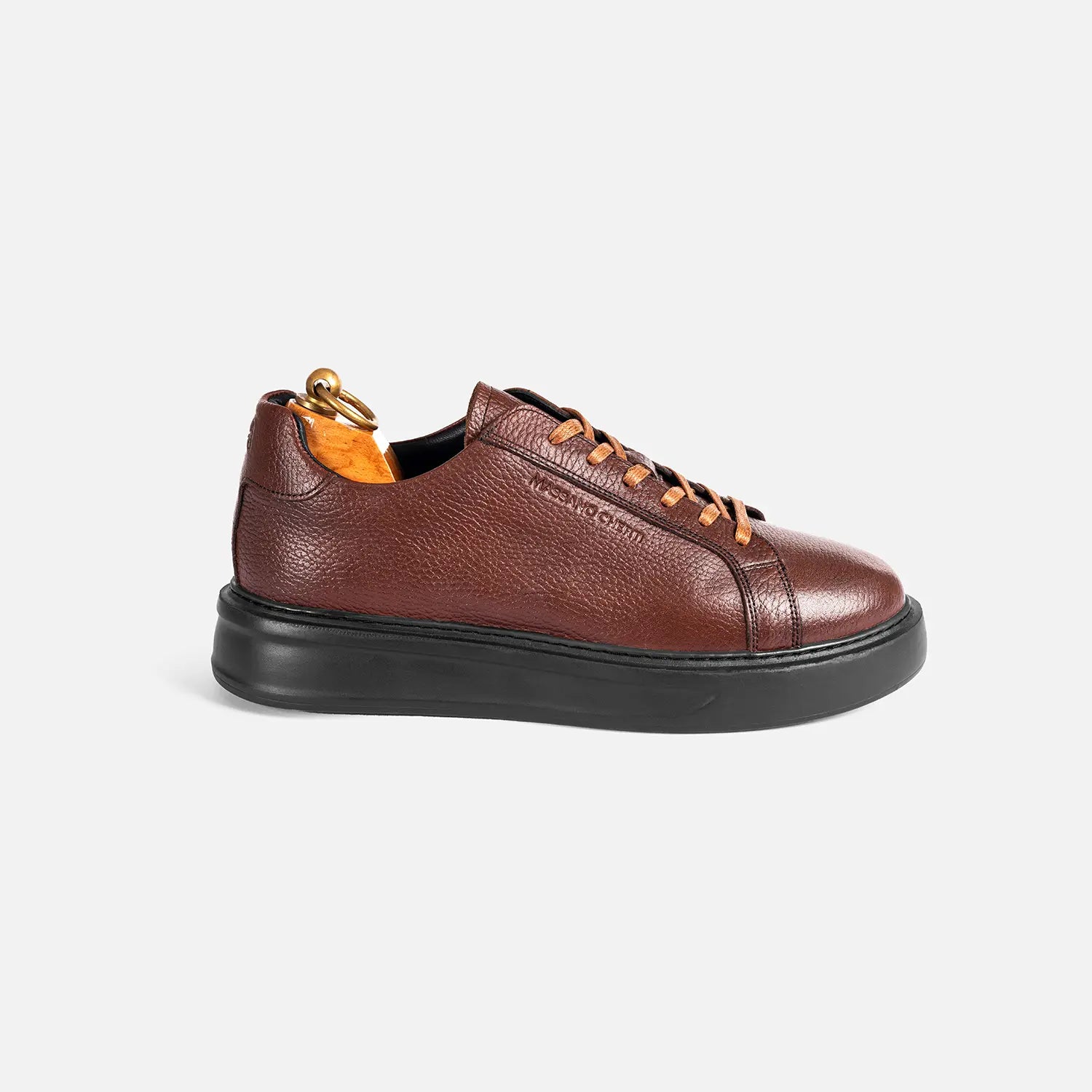 Basket à lacets Tomasso 1090 Cuir Grainé Marron.C