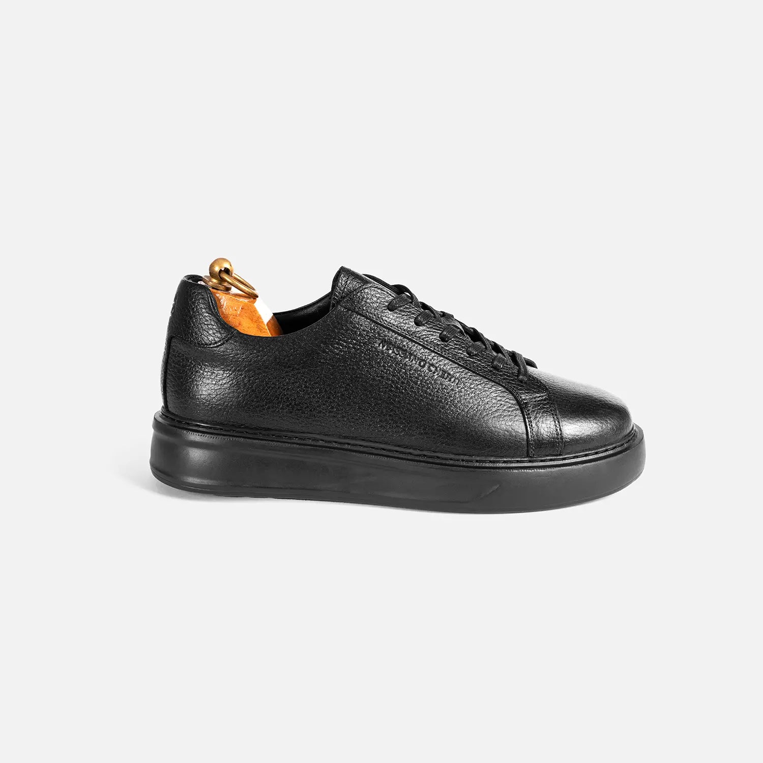 Basket à lacets Tomasso 1090  Cuir Grainé noir