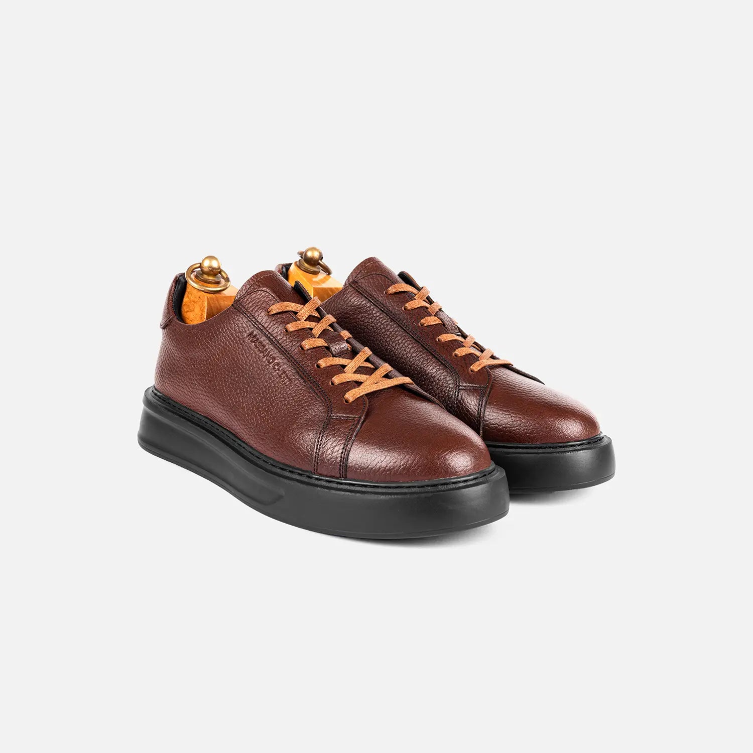 Basket à lacets Tomasso 1090 Cuir Grainé Marron.C