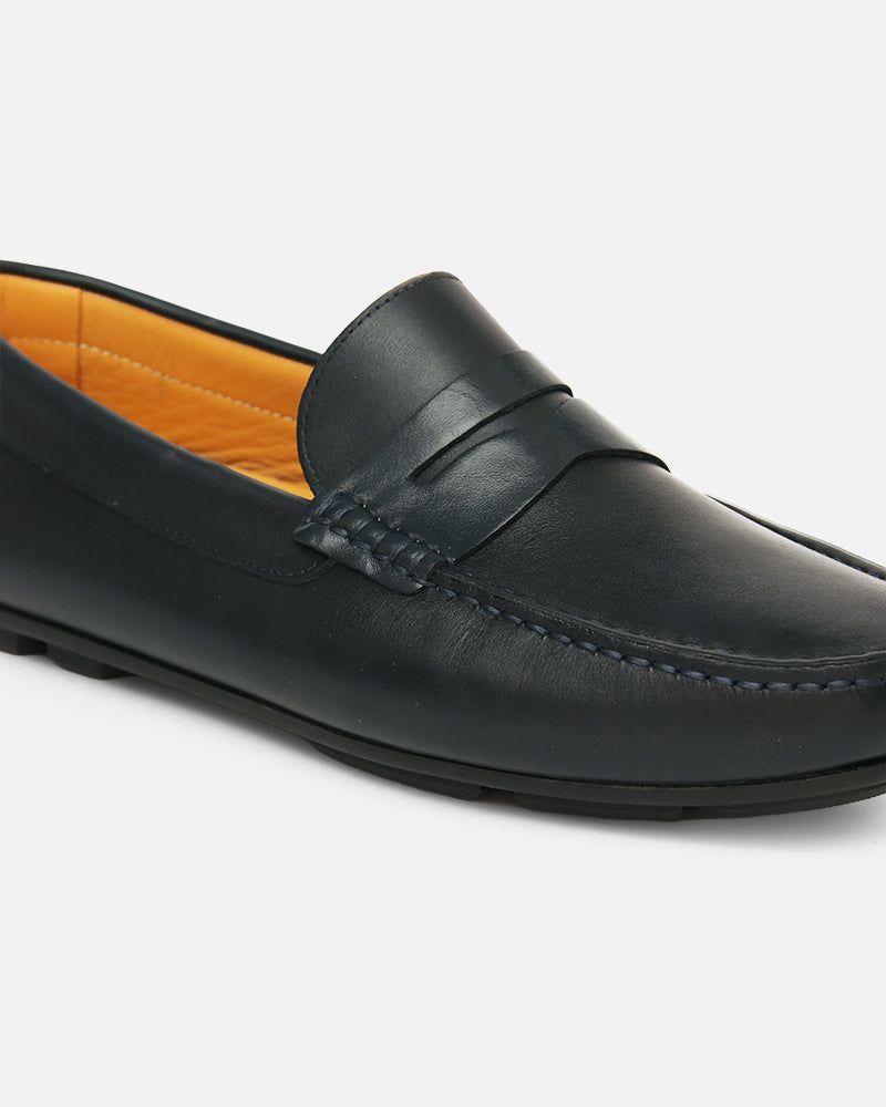 Mocassin city Carel Bleu lisse
