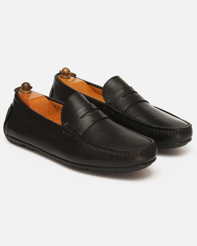 Mocassin city Carel Noir lisse