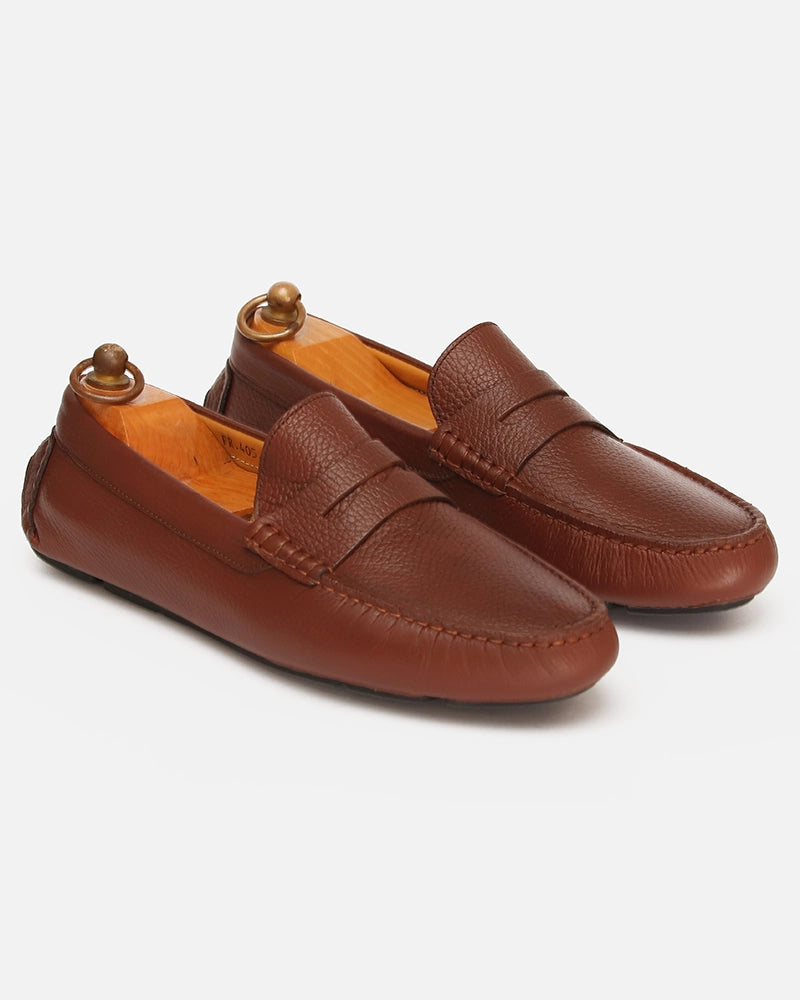 Mocassin Driver Cady Marron Grainé