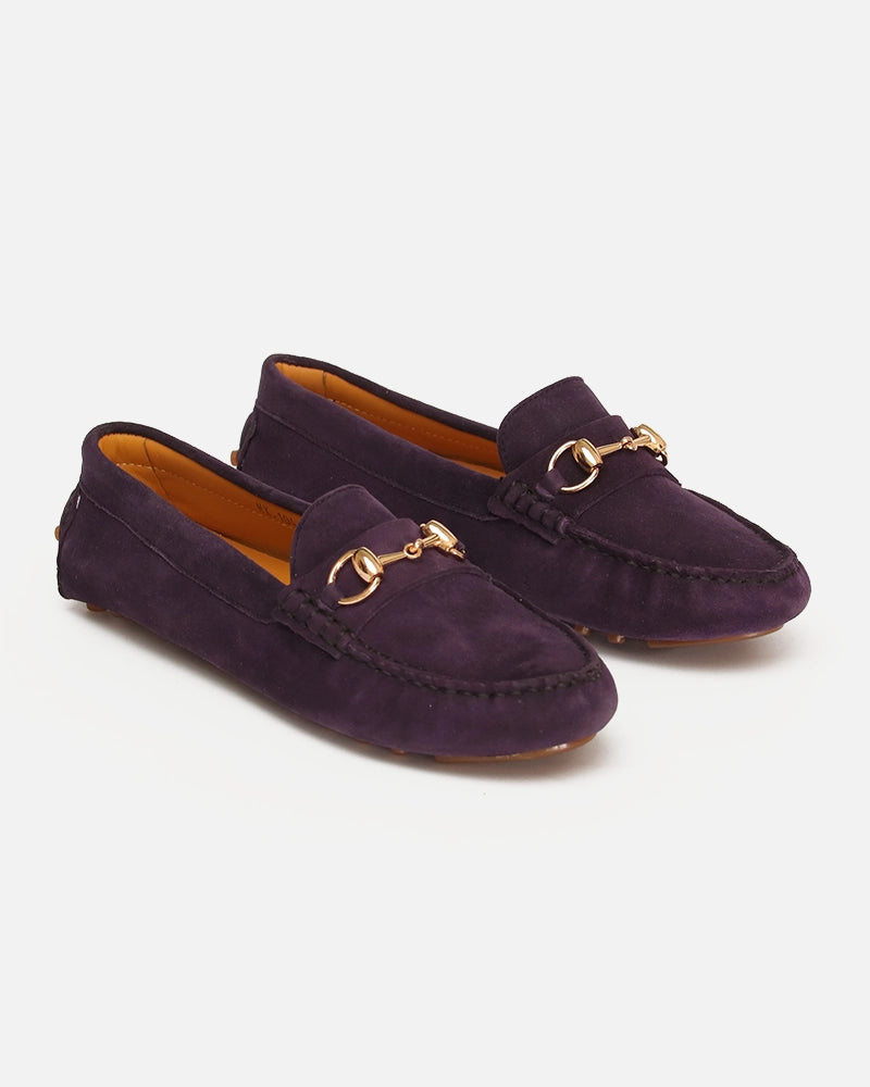 Mocassin Driver Max Velours Mauve