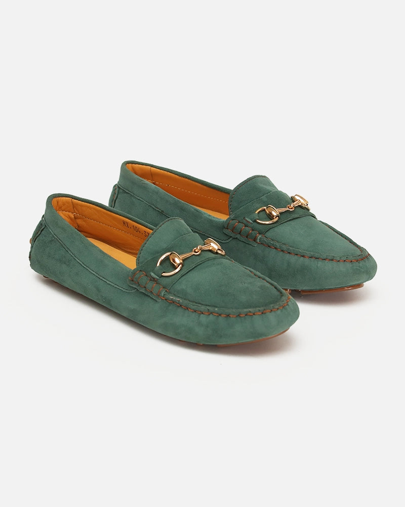 Mocassin Driver Max Velours Vert