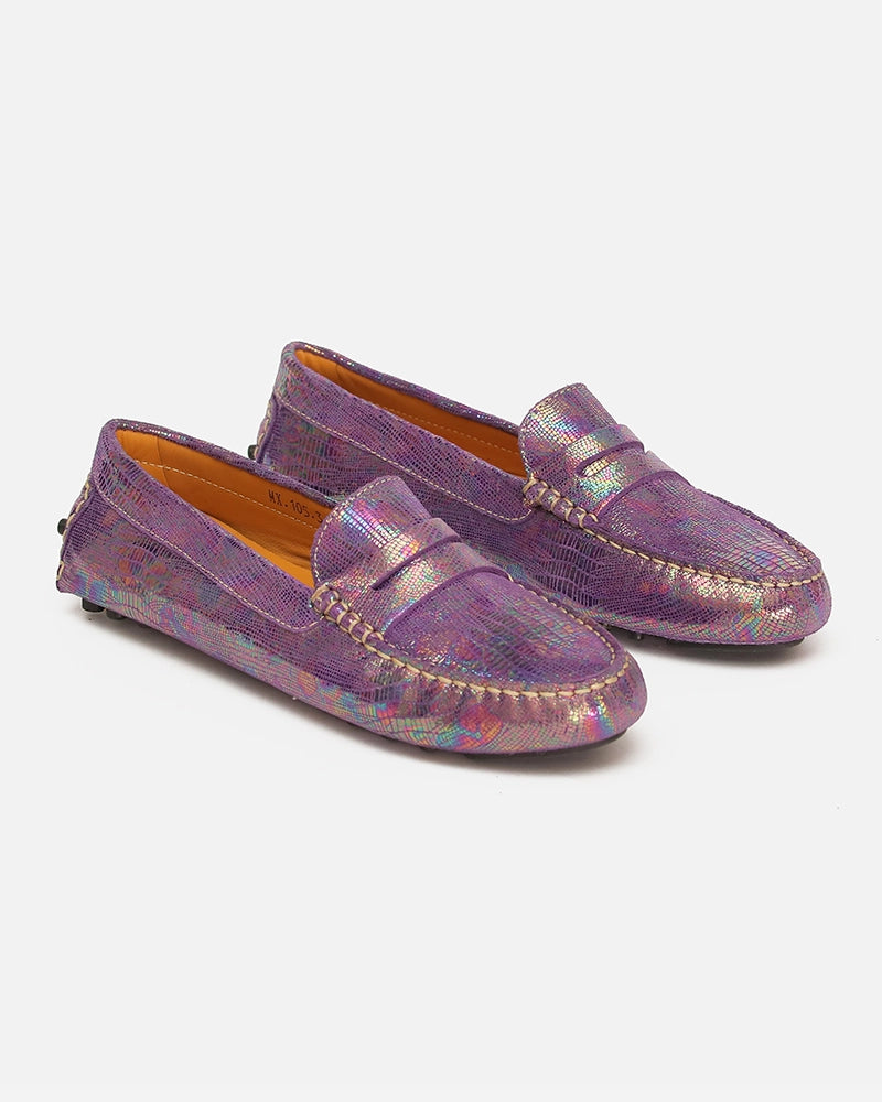 Mocassin Driver Max Multicolore imprimé Serpent