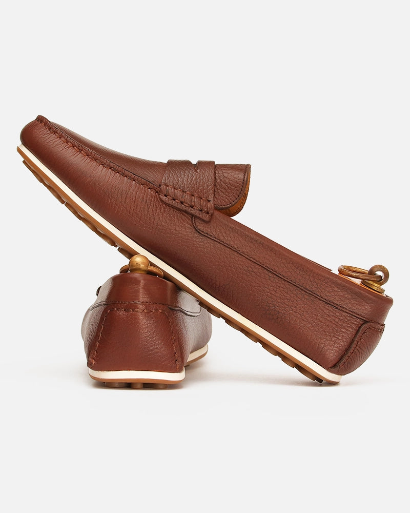 Mocassin city Carel Tabac Grainé