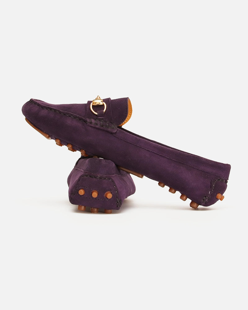 Mocassin Driver Max Velours Mauve