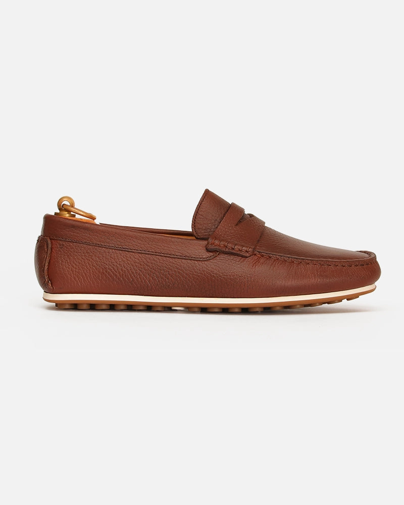 Mocassin city Carel Tabac Grainé