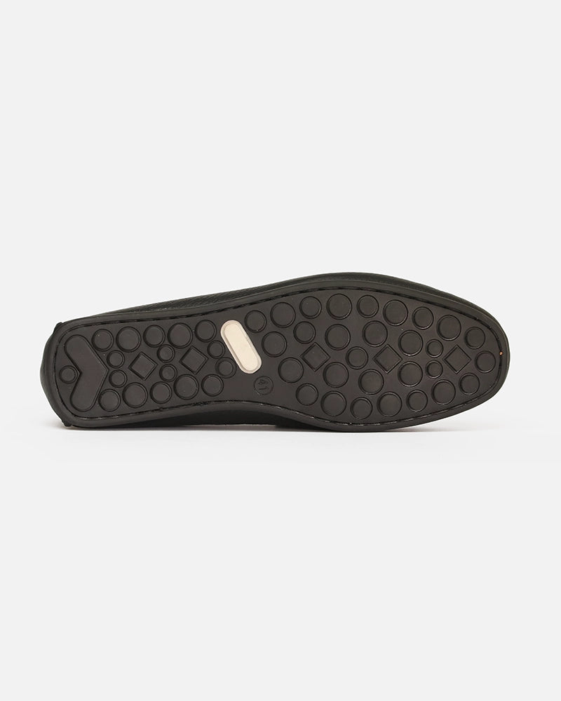 Mocassin city Carel Noir Grainé