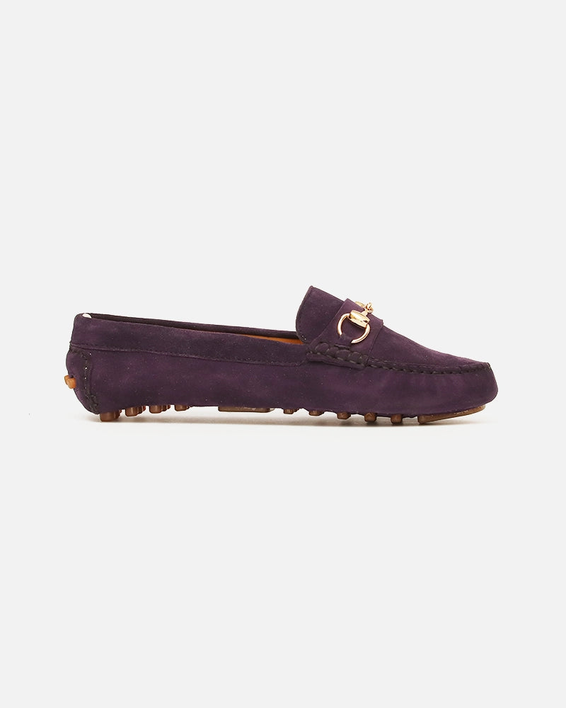 Mocassin Driver Max Velours Mauve