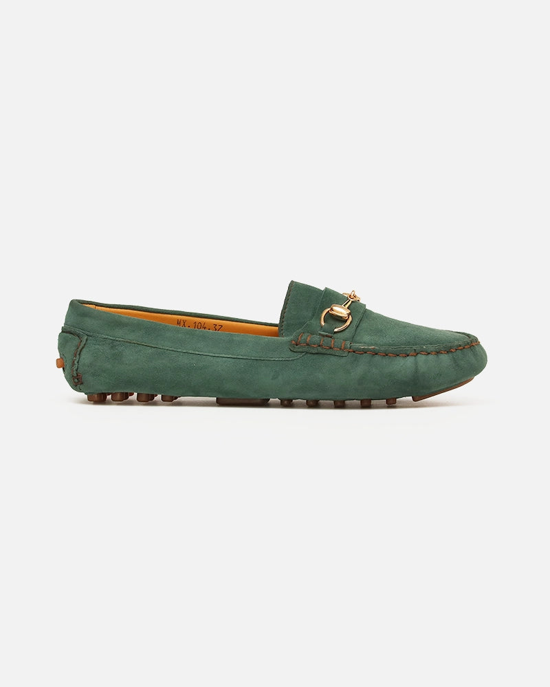Mocassin Driver Max Velours Vert