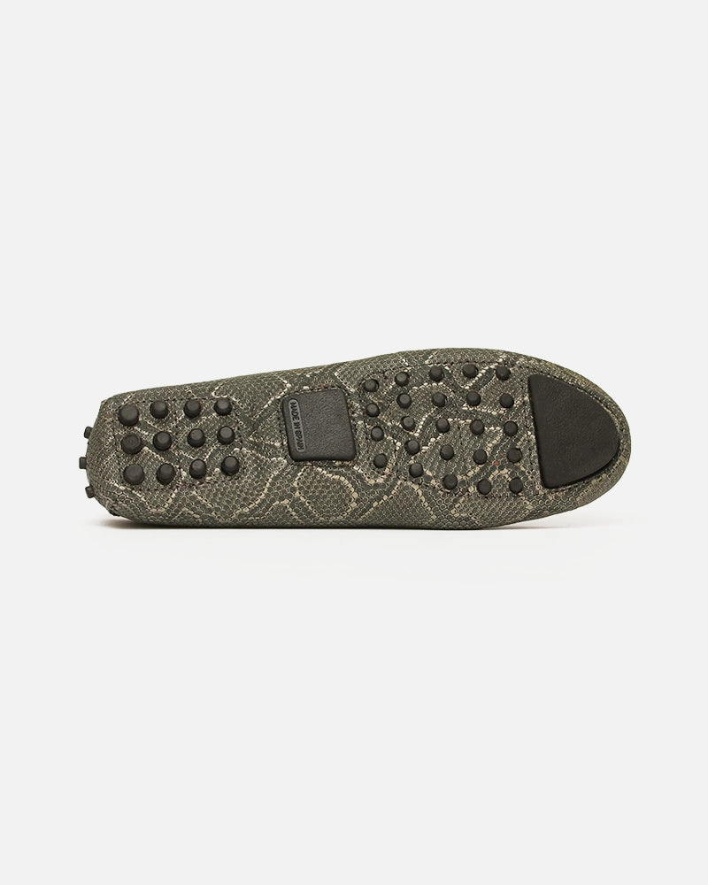 Mocassin Driver Max Gris Bleu imprimé Serpent