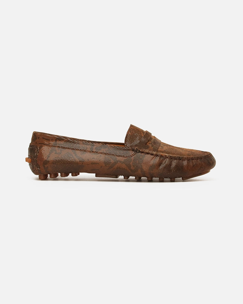 Mocassin Driver Max Camel imprimé Serpent
