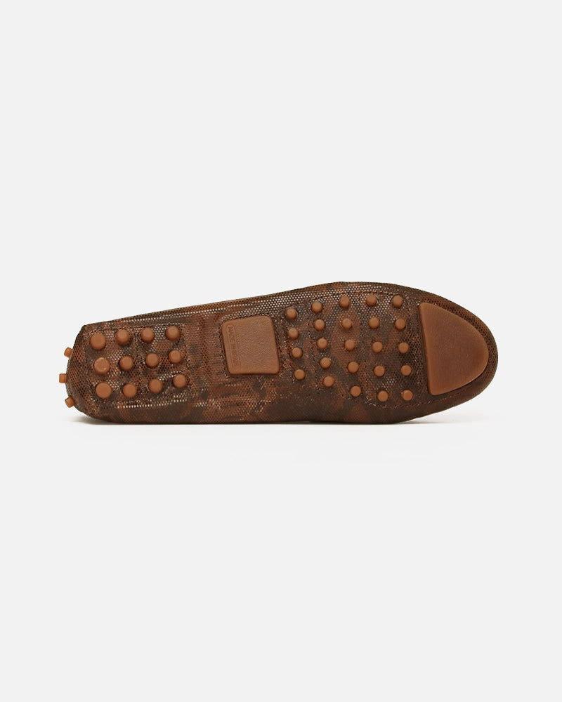 Mocassin Driver Max Camel imprimé Serpent