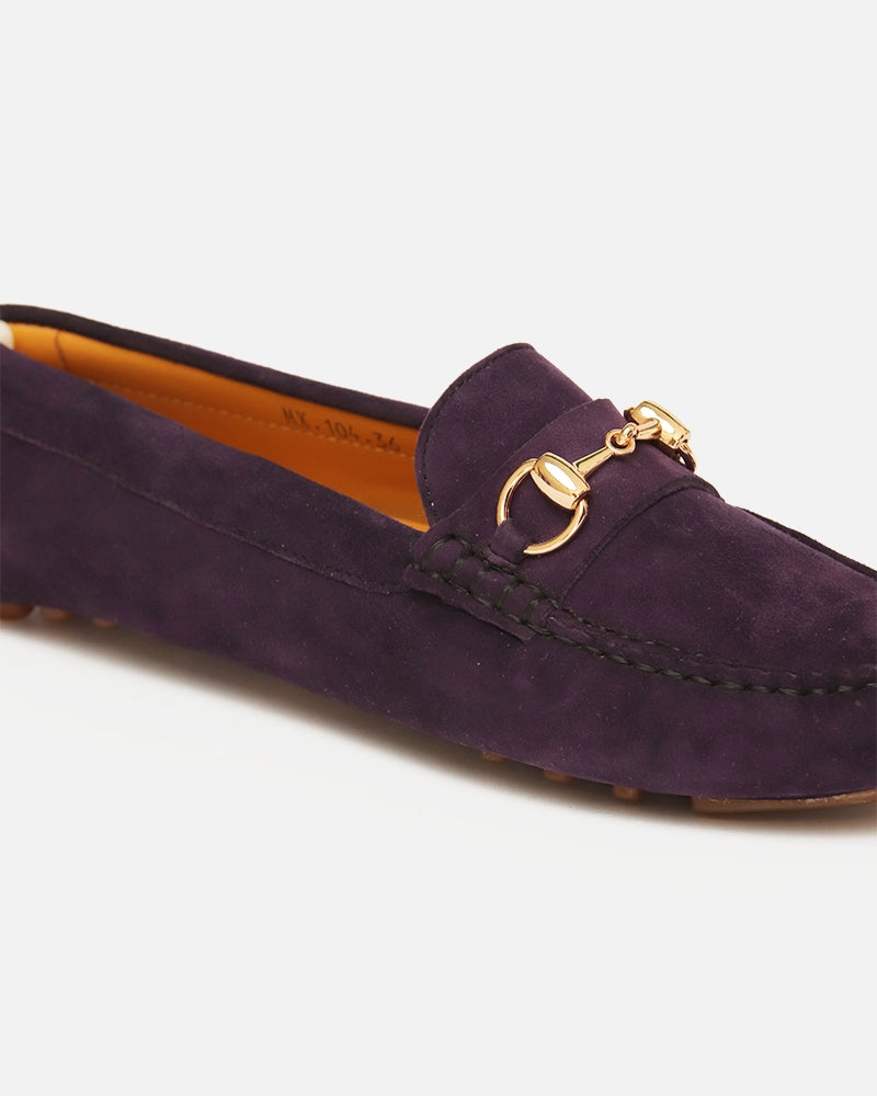 Mocassin Driver Max Velours Mauve