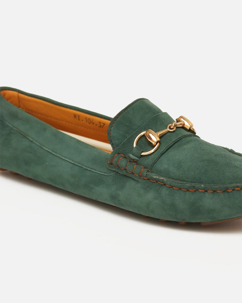 Mocassin Driver Max Velours Vert