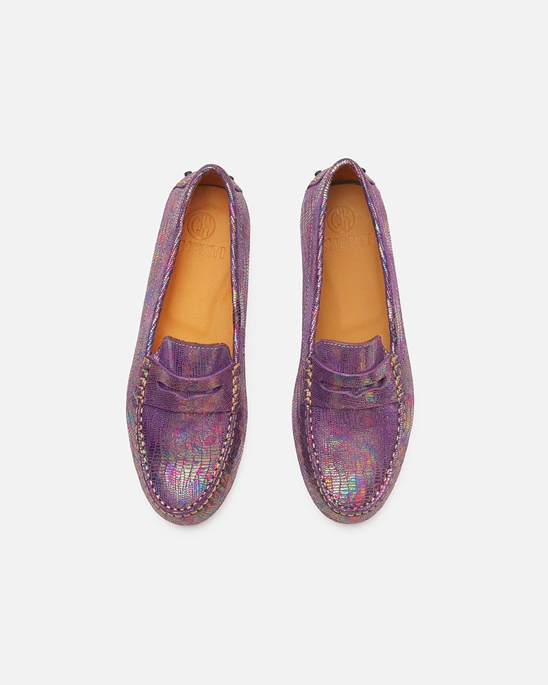 Mocassin Driver Max Multicolore imprimé Serpent