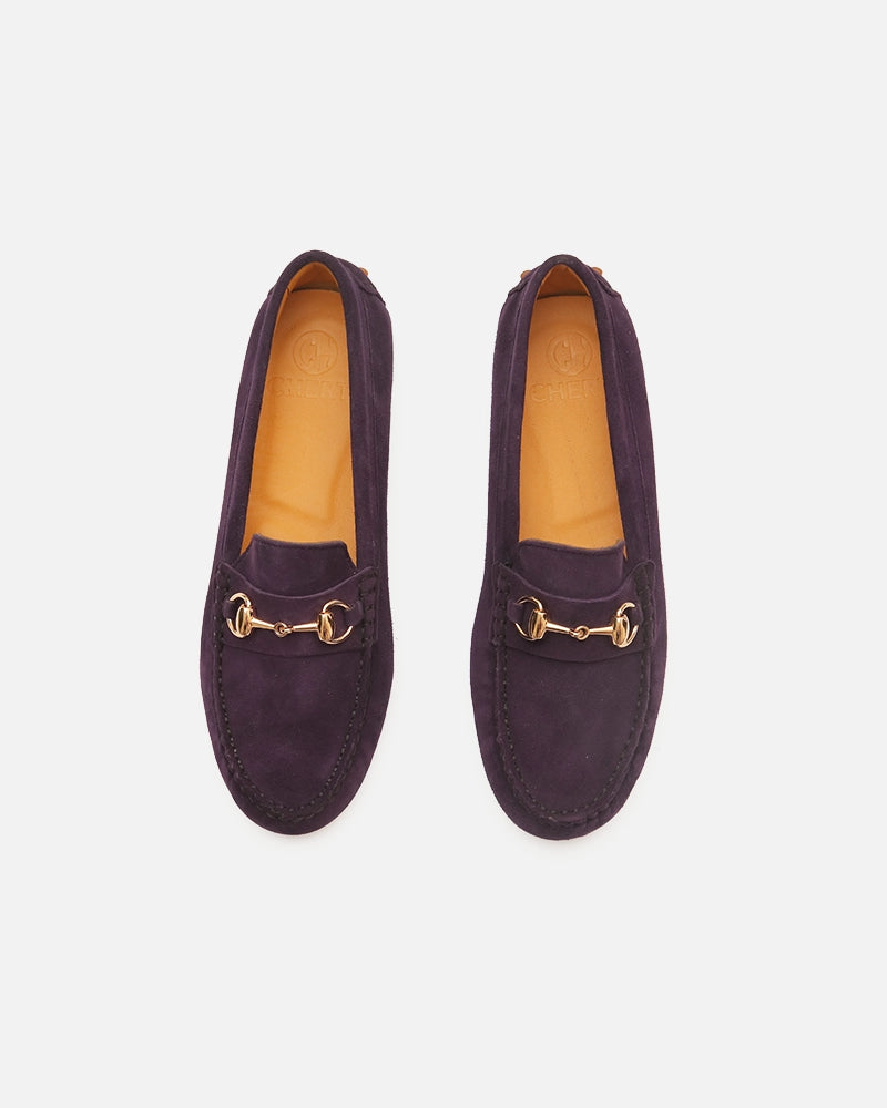 Mocassin Driver Max Velours Mauve