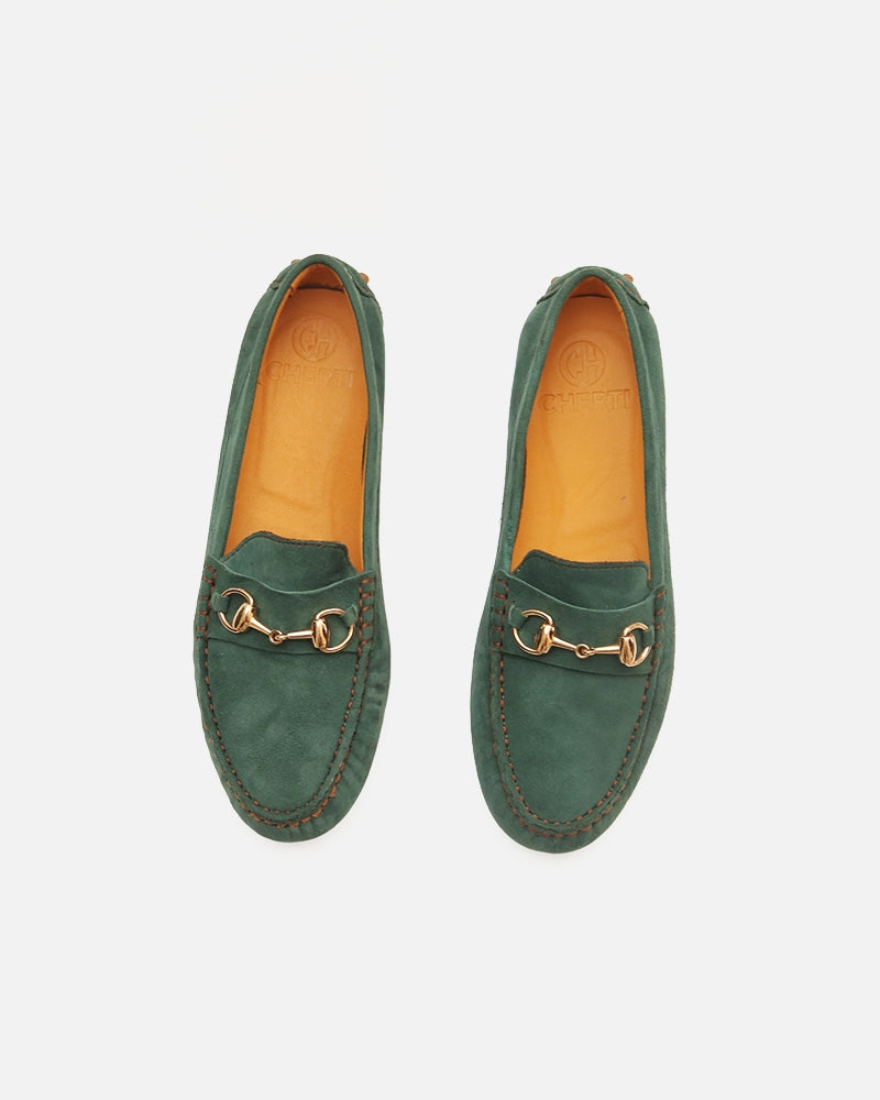Mocassin Driver Max Velours Vert