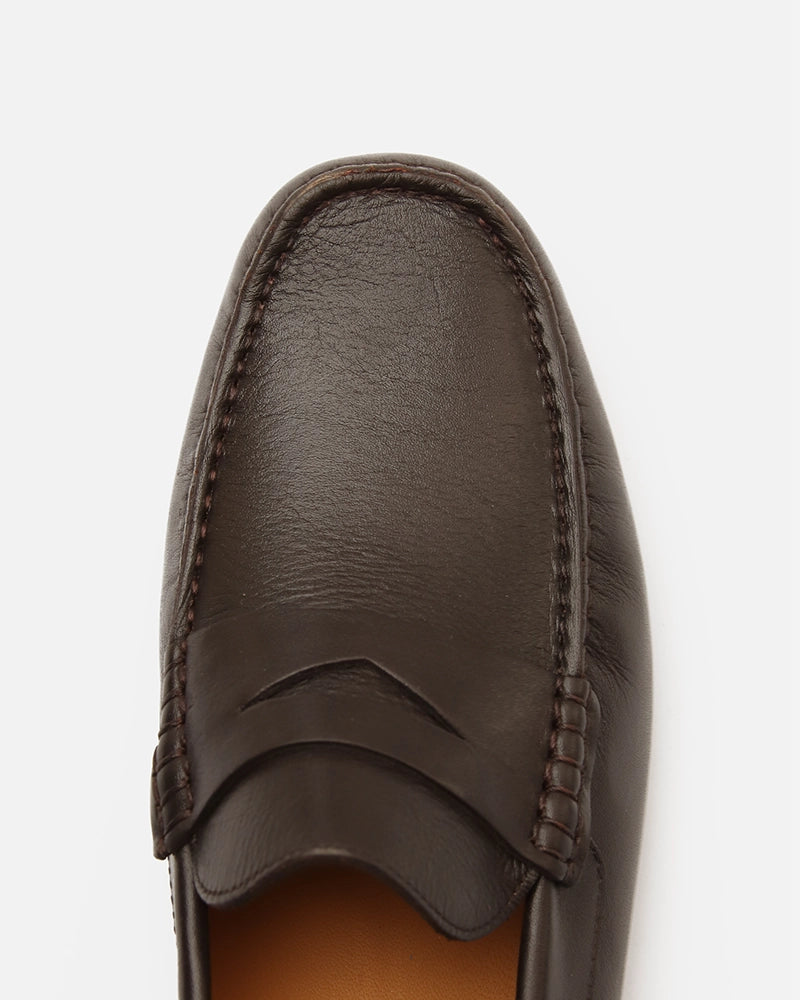 Mocassin city Carel Marron Chocolat lisse