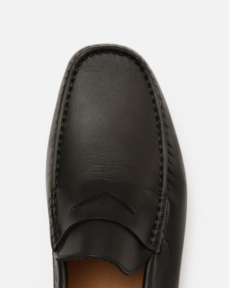 Mocassin city Carel Noir lisse