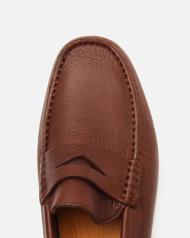 Mocassin city Carel Tabac Grainé