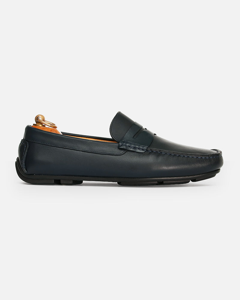 Mocassin city Carel Bleu lisse
