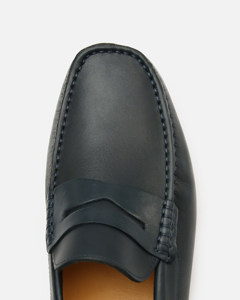 Mocassin city Carel Bleu lisse