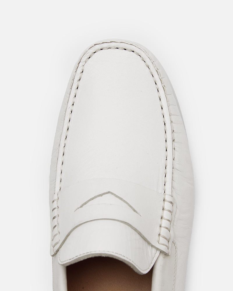 Mocassin city Carel Blanc lisse