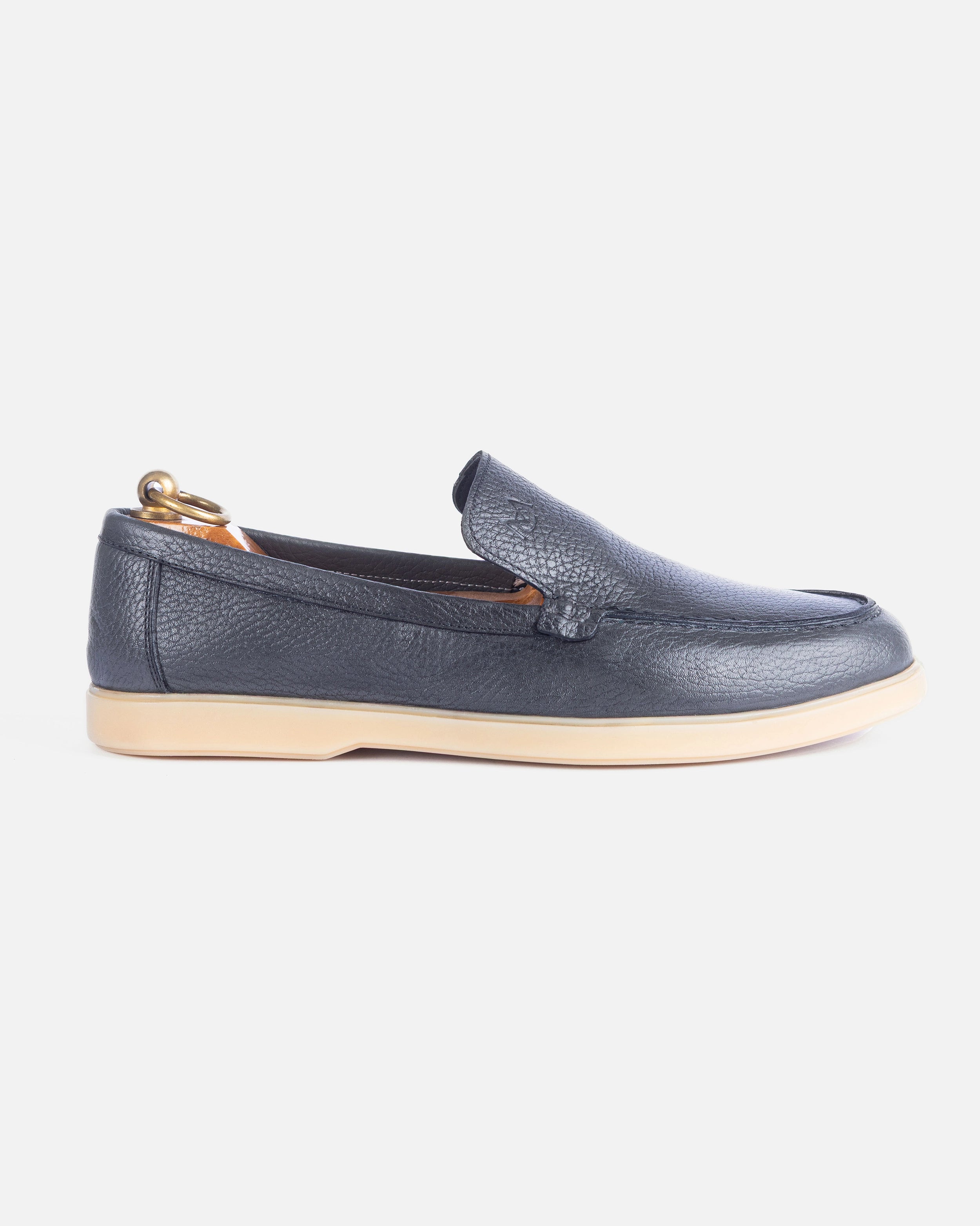 Mocassin City Walk Cuire Grainé Gris