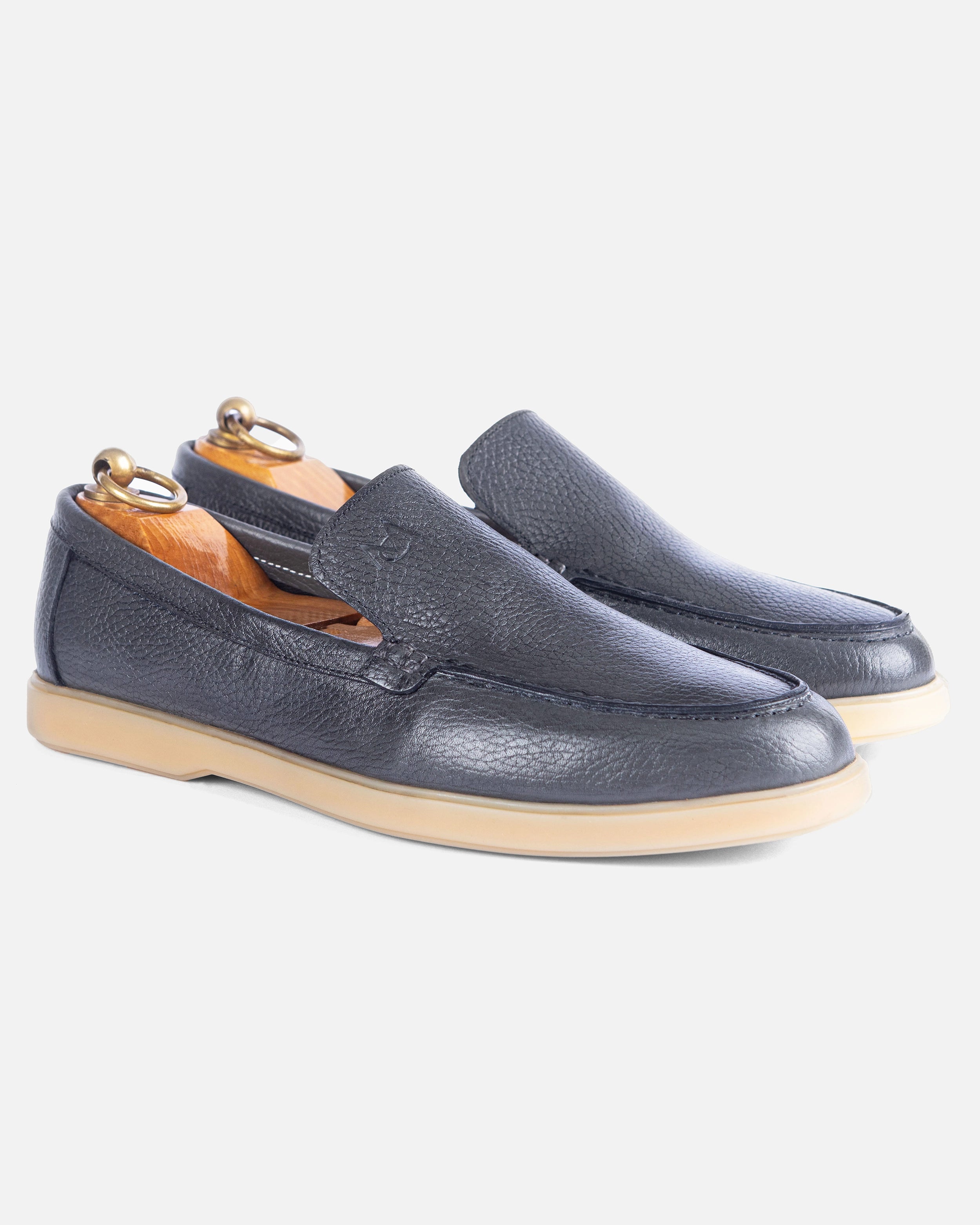 Mocassin City Walk Cuire Grainé Gris