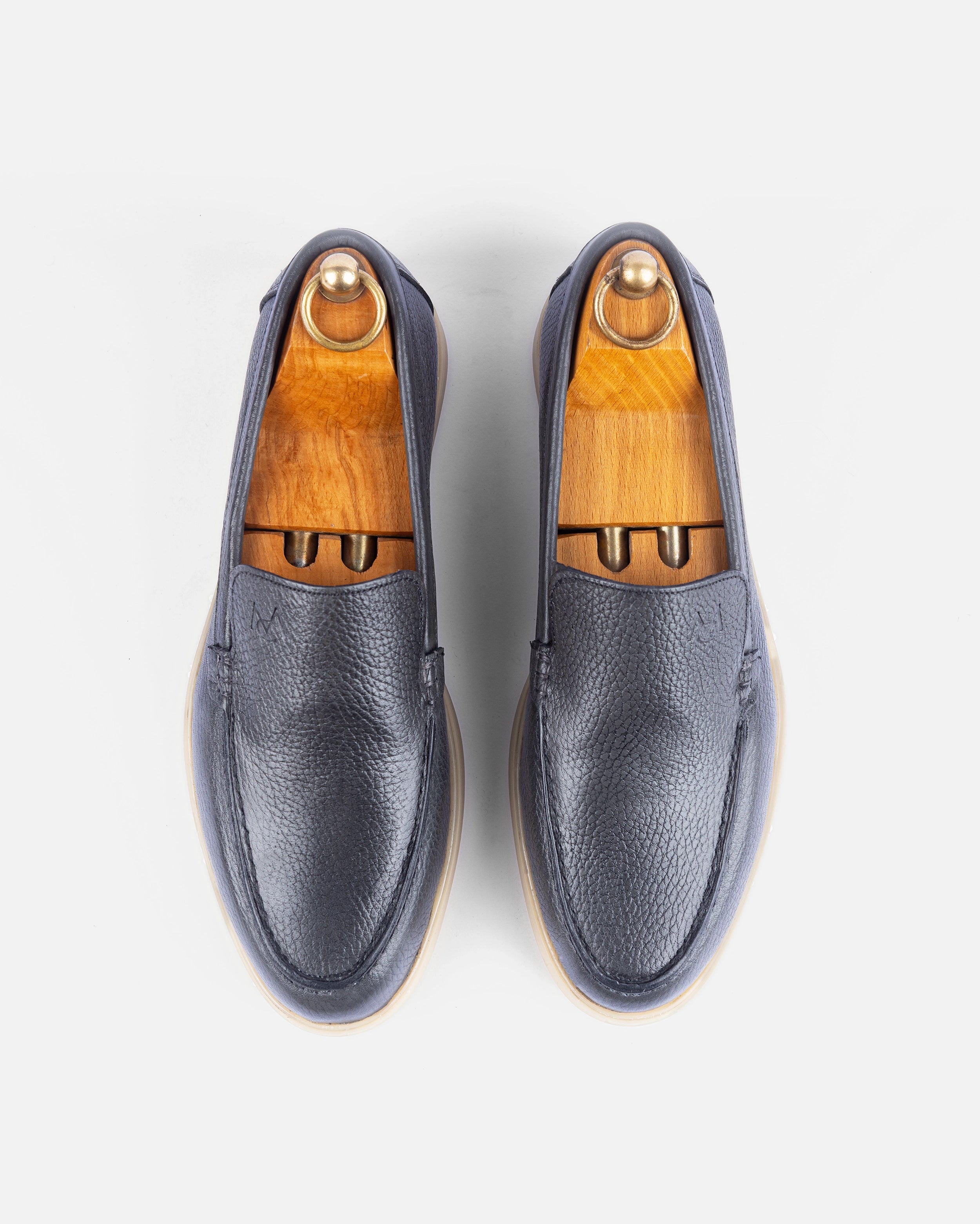 Mocassin City Walk Cuire Grainé Gris